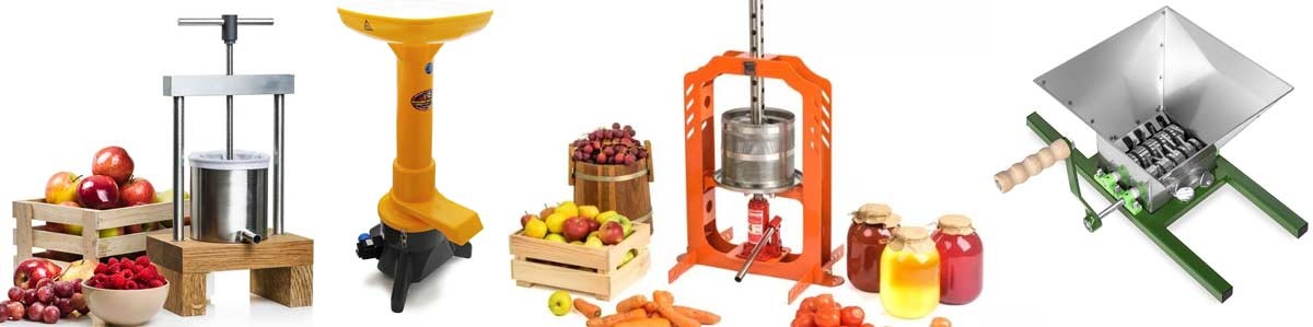 Fruit presses and crushers